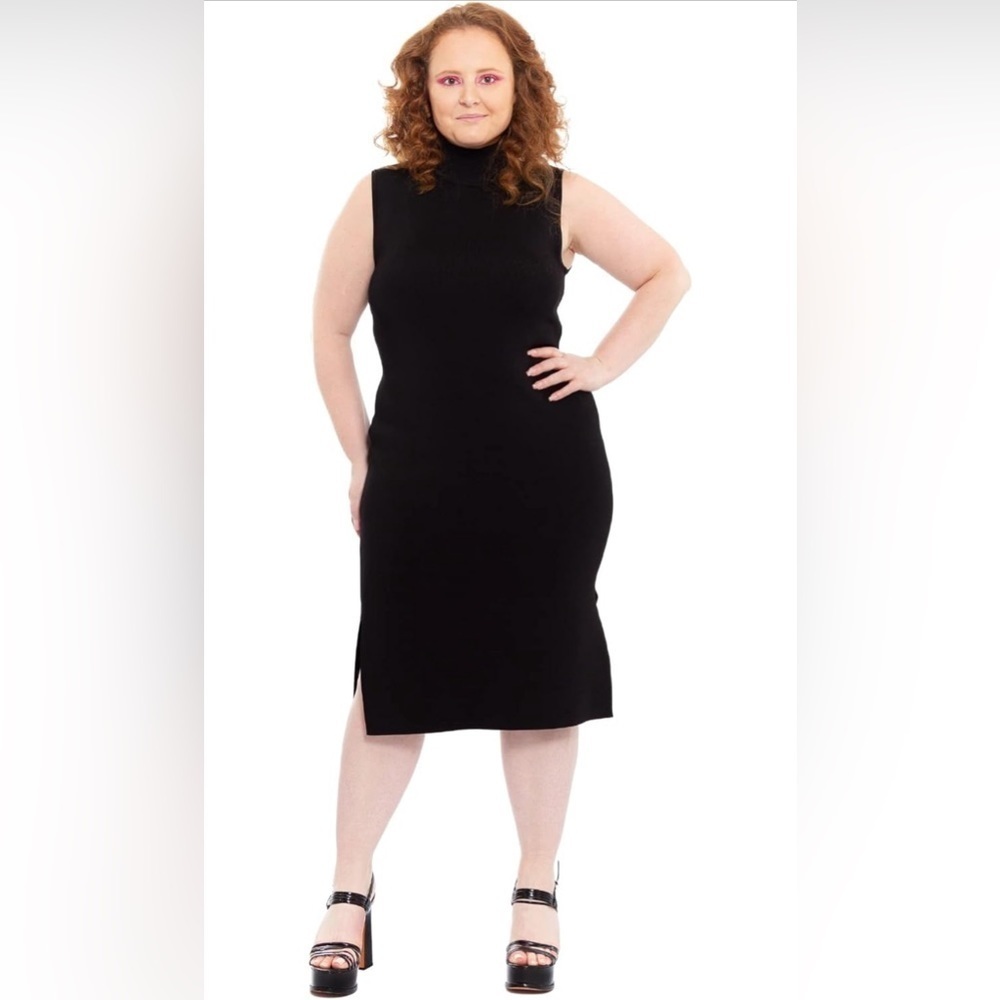 NWOT - CHAOUICHE Women's Sleeveless Knit Dress; COLOR: Black SIZE: Large - Picture 3 of 7